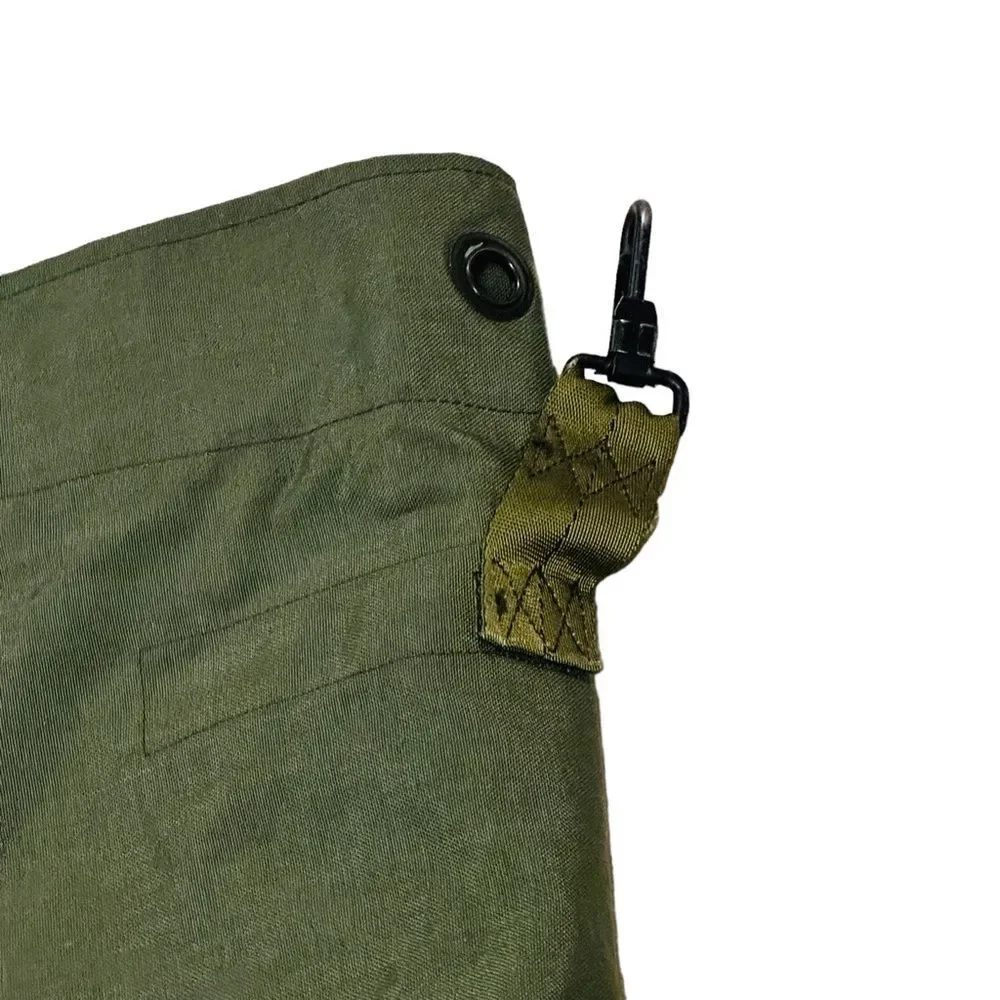 Vintage Olive Green Top Load Canvas Army Duffel Bag